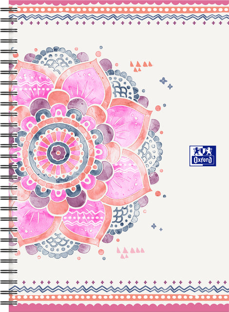 Spiraalblok Oxford Boho Spirit B5 lijn 60vel assorti