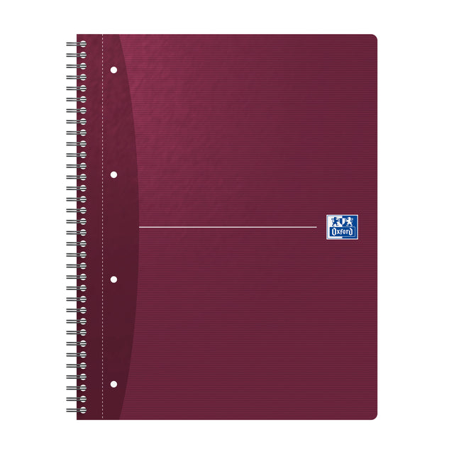 Spiraalblok Oxford Essentials A4+ 90vel 4-gaats lijn assorti