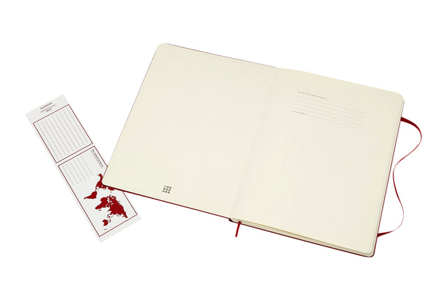 Notitieboek Moleskine XL 190x250mm lijn scarlet red