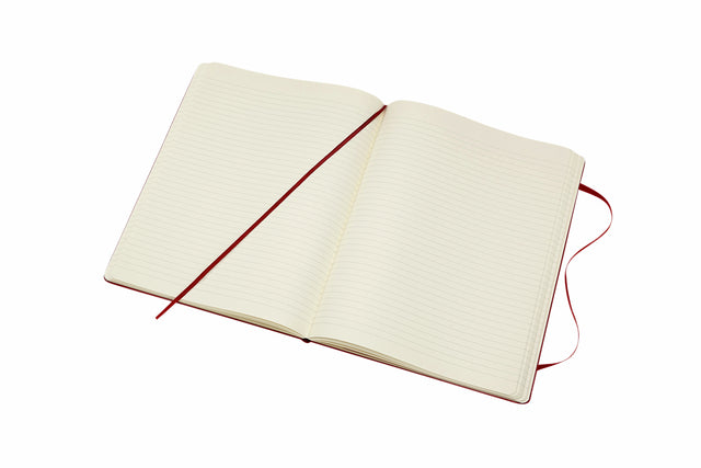 Notitieboek Moleskine XL 190x250mm lijn scarlet red