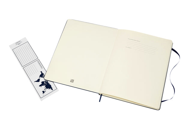 Notitieboek Moleskine XL 190x250mm lijn sapphire blue