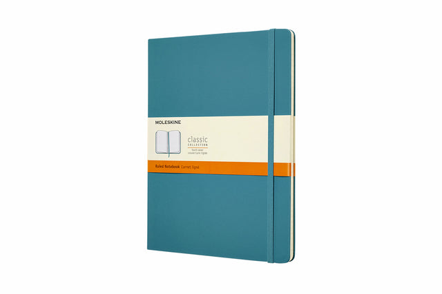 Notitieboek Moleskine XL 190x250mm lijn reef blue