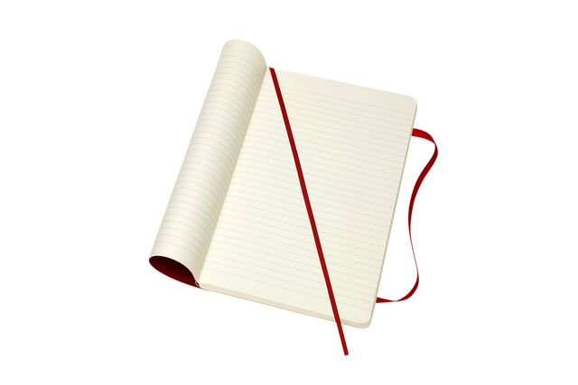 Notitieboek Moleskine L 130x210mm lijn scarlet red