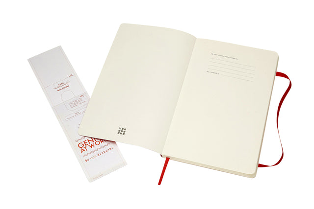 Notitieboek Moleskine L 130x210mm blanco scarlet red