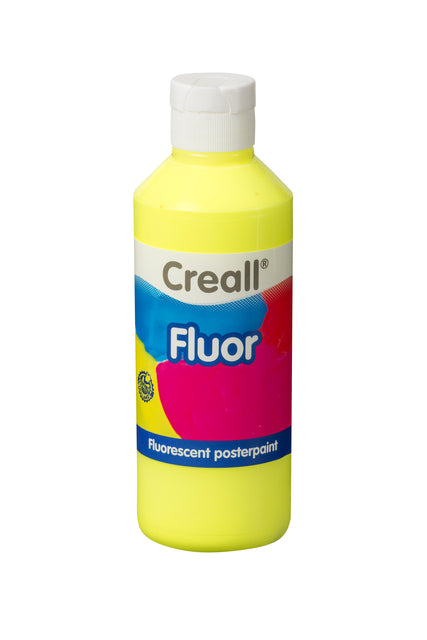 Plakkaatverf Creall fluor 01 geel 250 ml