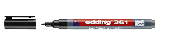 Viltstift edding 361 whiteboard rond 1mm zwart (per 10 stuks)