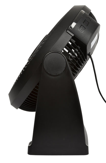 Vloerventilator Perel met afstandsbediening Ø30cm zwart