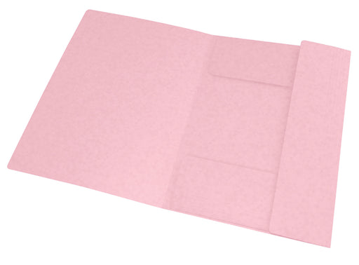 Elastomap Oxford Top File+ A4 3 kleppen 390gr pastel roze (per 10 stuks)