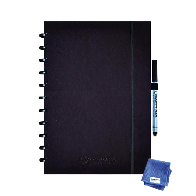 Notitieboek Correctbook Premium A4 lijn 40blz ink black