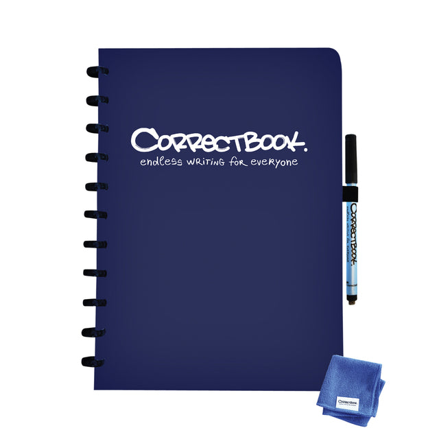 Notitieboek Correctbook A4 lijn 40blz midnight blue