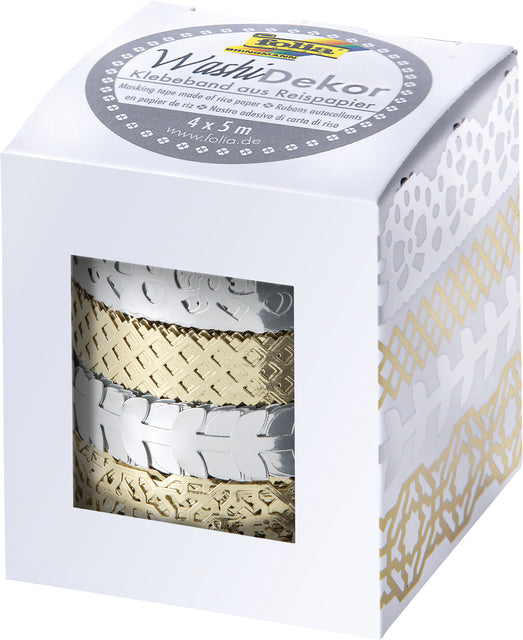 Washi tape Folia hotfoil zilver & goud