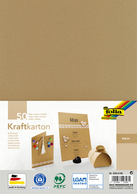 Kraftpapier Folia din A4 230gr pak à 50 vel
