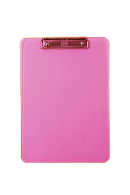 Klembord MAUL A4 staand transparant neon roze