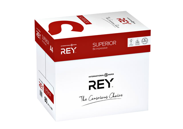 Kopieerpapier Rey Superior A4 80gr wit 500vel