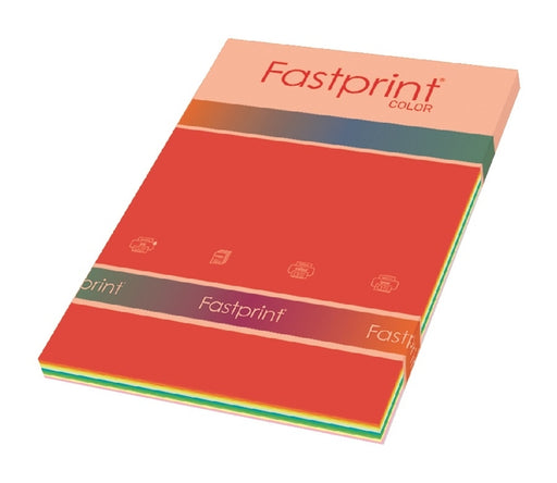 Kopieerpapier Fastprint A4 120gr 10kleuren x10vel 100vel