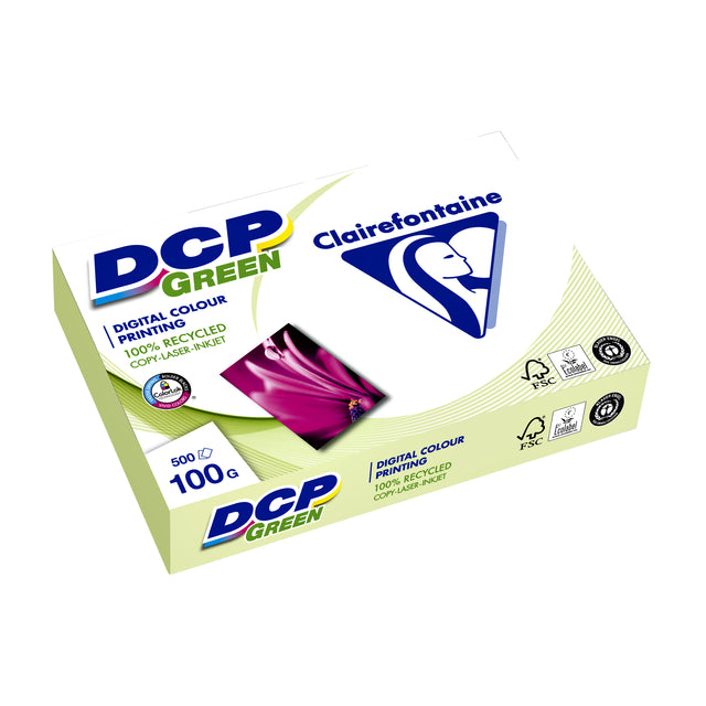 Laserpapier Clairefontaine DCP Green A4 100gr wit 500vel
