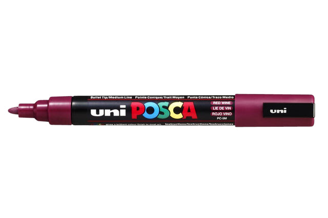 Verfstift Posca PC5M M wijnrood