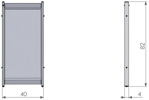 Bureauscherm Nobo modulair doorzichtig PVC 400x820mm