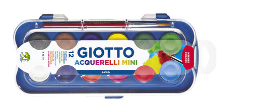 Gouache Giotto 23mm doos à 12 kleuren met penseel