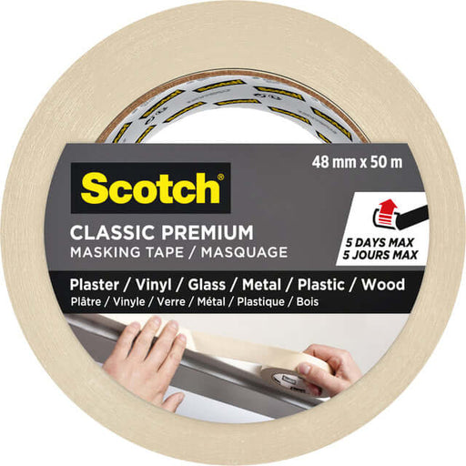 Afplaktape Scotch Premium Classic 48mmx50m beige (per 12 stuks)