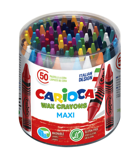 Waxkrijtjes Carioca pot à 50 stuks kleuren