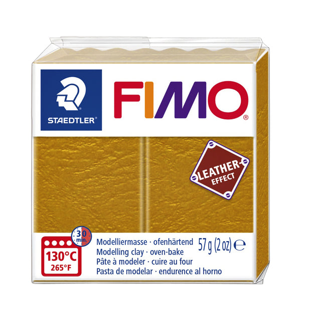 Klei Fimo leather-effect 57 g oker