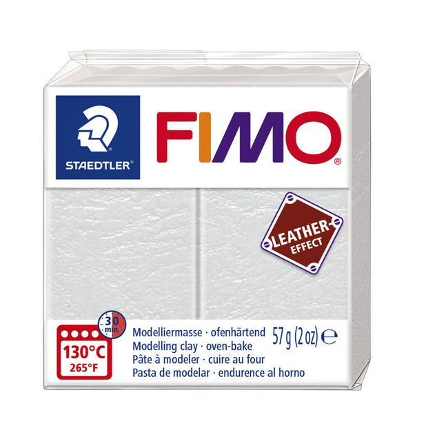 Klei Fimo leather-effect 57 g ivoor