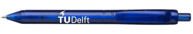 Balpen bottle-to-pen TuDelft blauw (per 50 stuks)