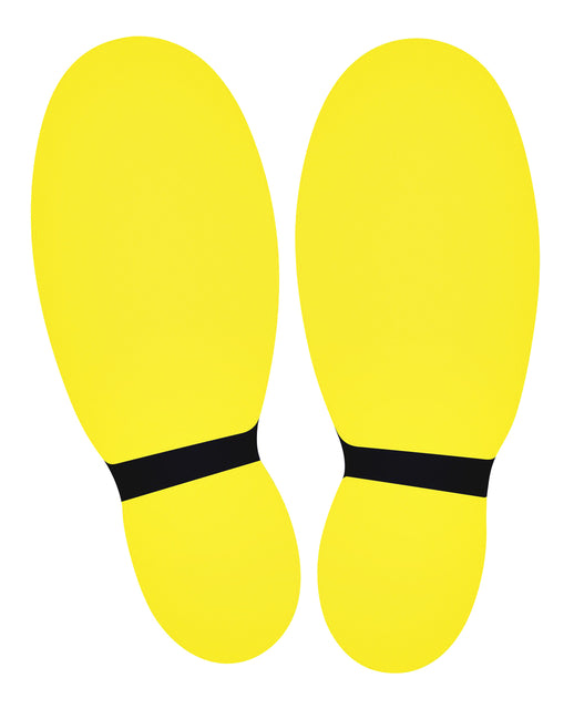 Vloersticker OPUS 2 voeten 2x geel/zwart