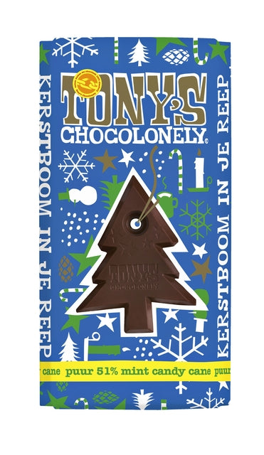 Tony's Chocolonely kerst toonbankdisplay à 60 stuks assorti (per 60 stuks)
