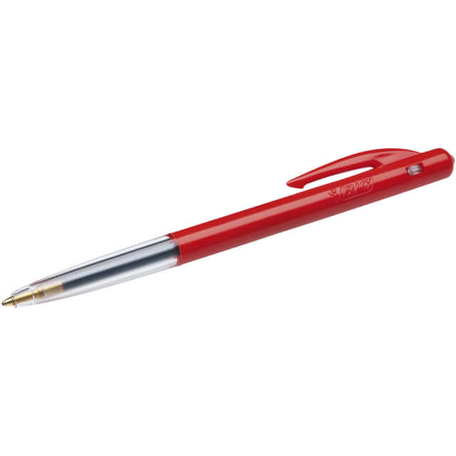 Balpen Bic M10 rood medium blister à 10 stuks