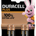 Batterij Duracell Plus 4xAAA