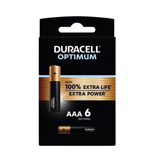 Batterij Duracell Optimum 100% 6xAAA promopack