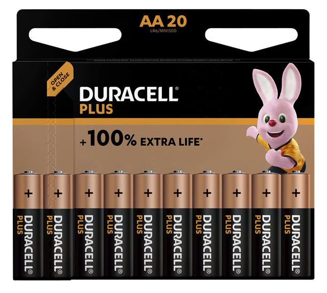 Batterij Duracell Plus 20xAA