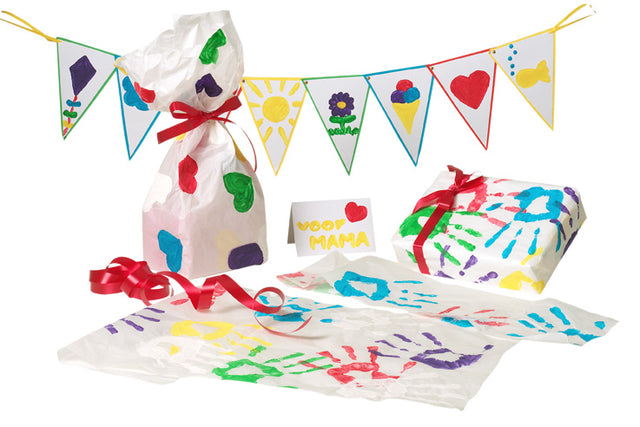 Vingerverf Creall uitwasbaar Happy Ingredients 6 kleuren à 80ml