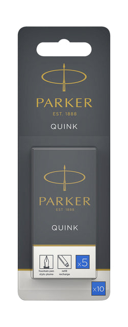 Inktpatroon  Parker Quink uitwasbaar blauw