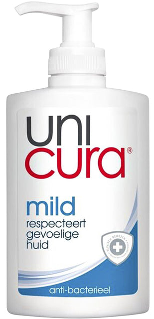 Handzeep Unicura vloeibaar Mild 250ml met pomp (per 6 stuks)