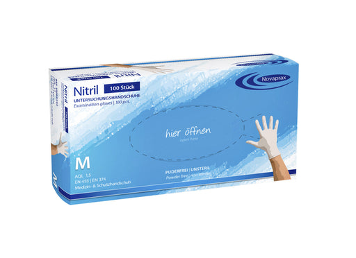 Handschoen Novaprax nitril L wit