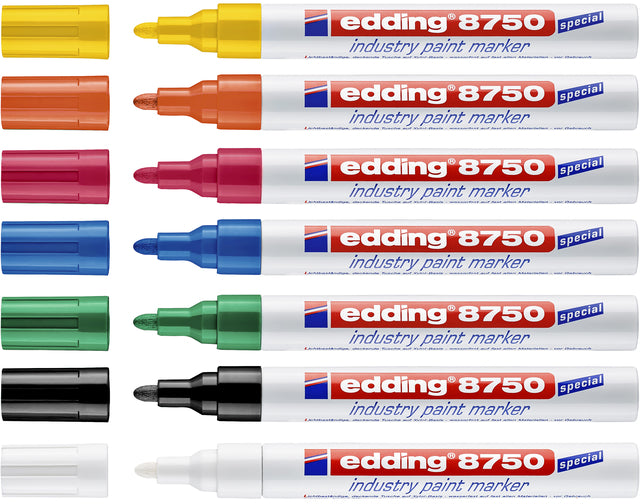 Lakmarker edding e-8750 industry rood (per 10 stuks)