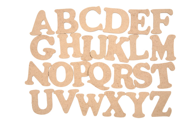 Letters A-Z Creotime hout 4cm assorti