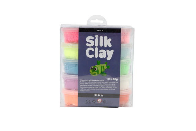 Klei Silk Clay basis 2 40gr assorti