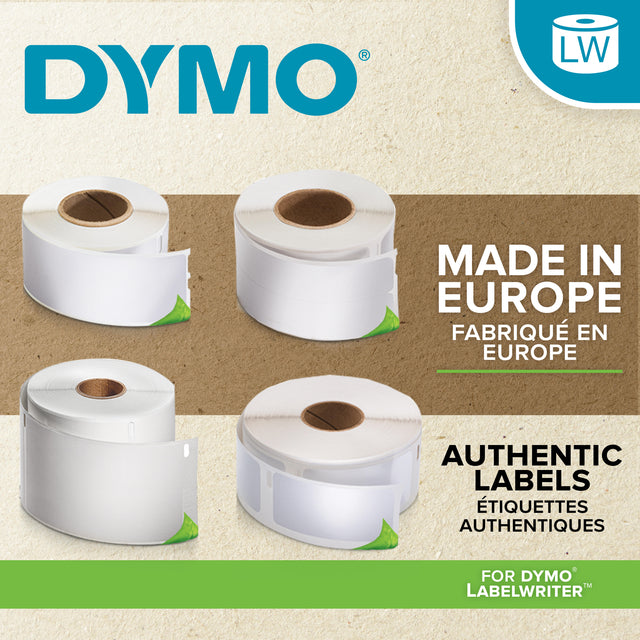 Etiket Dymo 2133399 labelwriter 54x101mm badgelabel zwart/rood 220stuks