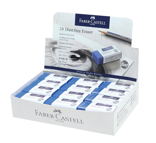 Gum Faber-Castell stofvrij blauw (per 24 stuks)