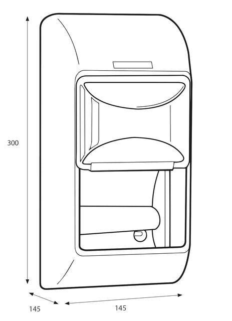 Dispenser Katrin 92384 toiletpapier standaard wit