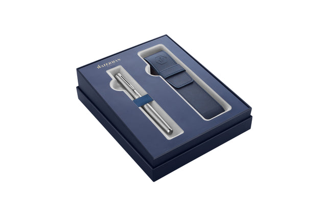 Cadeauset Waterman vulpen Hémisphère Steel CT M met pennenetui