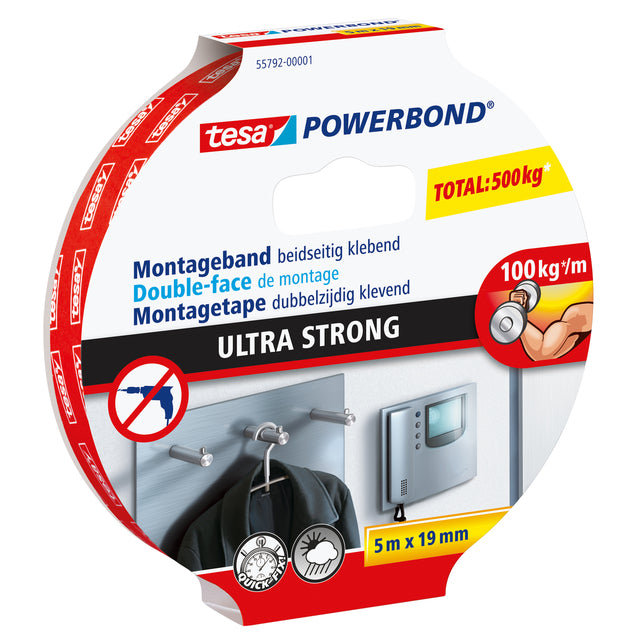 Powerbond Tesa 55792 montagetape ultra 19mmx5m