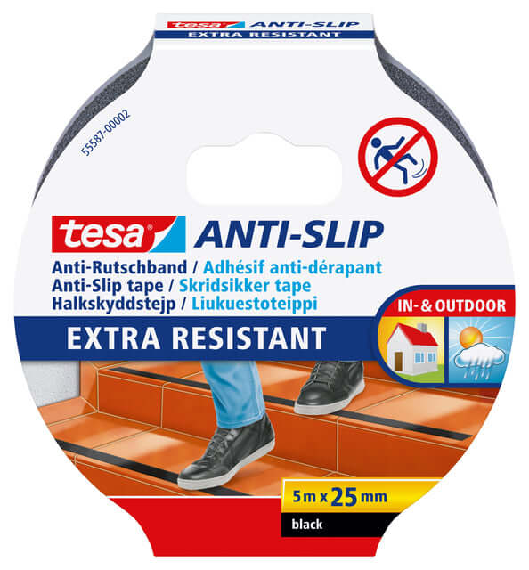 Antisliptape Tesa 55587 25mmx5m zwart