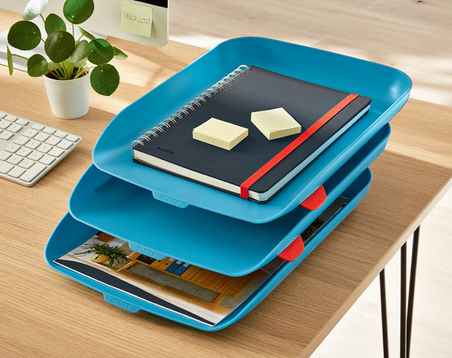 Brievenbak Leitz Cosy 3 stuks blauw