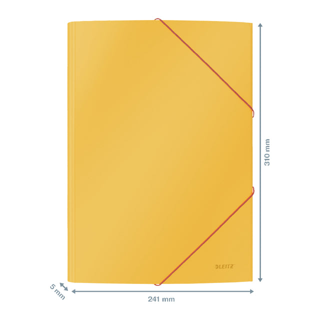Elastomap Leitz Cosy A4 3-kleps geel (per 10 stuks)