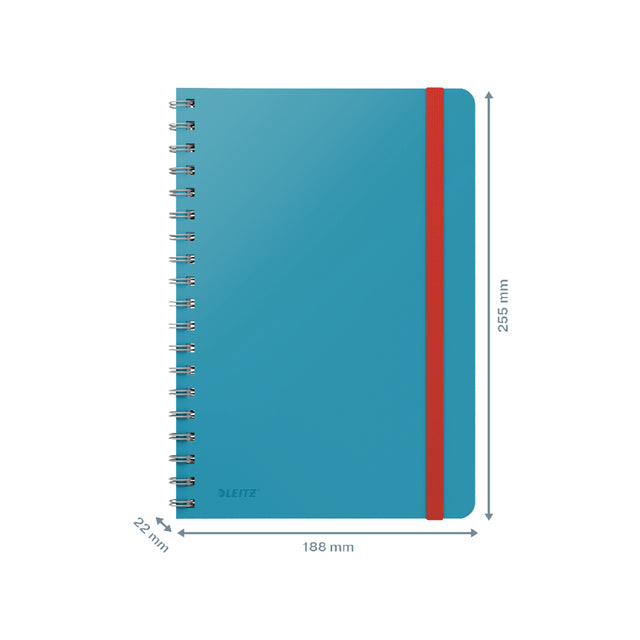 Notitieboek Leitz Cosy B5 lijn spiraal blauw